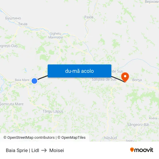 Harta de Baia Sprie | Lidl către Moisei