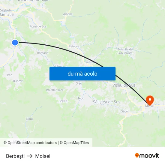 Harta de Berbești către Moisei