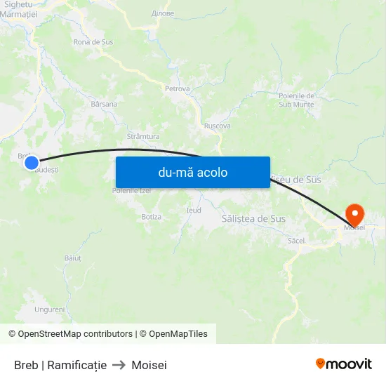 Harta de Breb | Ramificație către Moisei