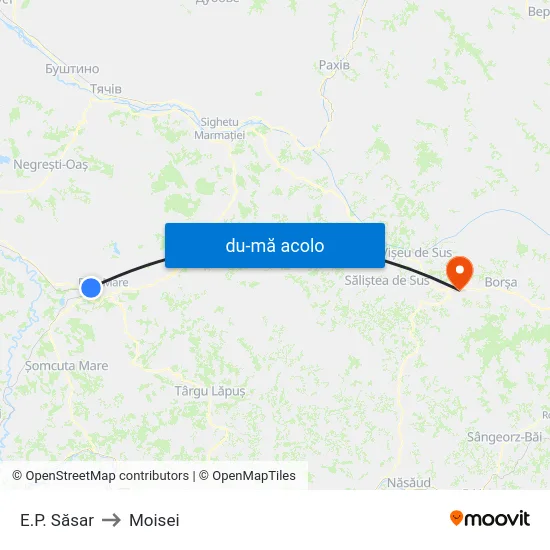 Harta de E.P. Săsar către Moisei