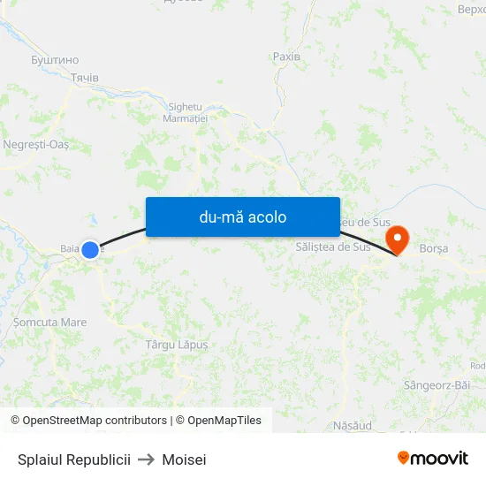 Harta de Splaiul Republicii către Moisei