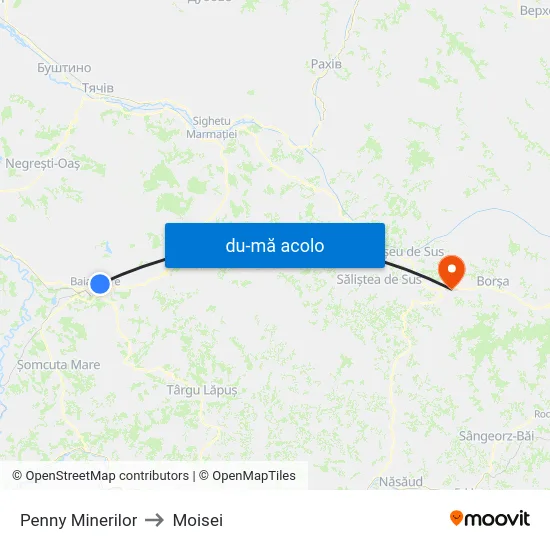Harta de Penny Minerilor către Moisei