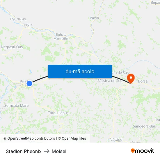 Harta de Stadion Pheonix către Moisei