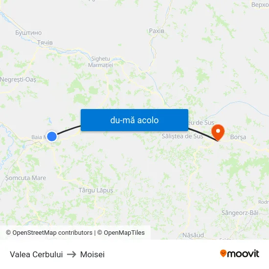 Harta de Valea Cerbului către Moisei