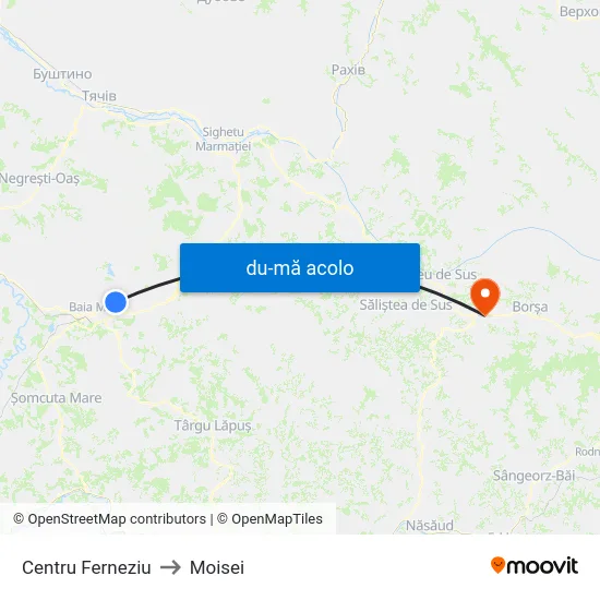 Harta de Centru Ferneziu către Moisei