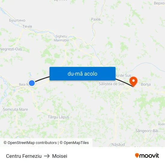 Harta de Centru Ferneziu către Moisei
