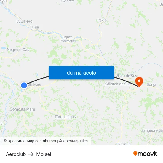 Harta de Aeroclub către Moisei