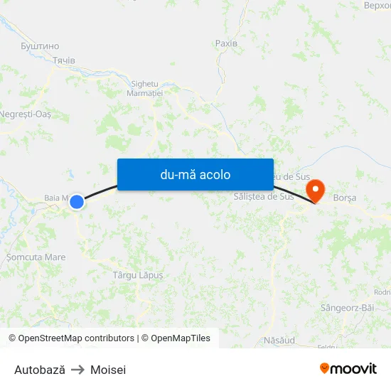 Harta de Autobază către Moisei