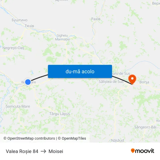 Harta de Valea Roșie 84 către Moisei