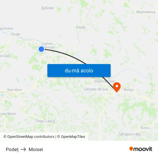 Harta de Podeț către Moisei