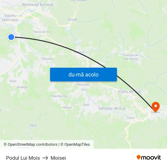 Harta de Podul Lui Mois către Moisei