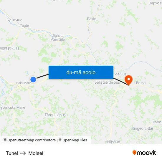 Harta de Tunel către Moisei