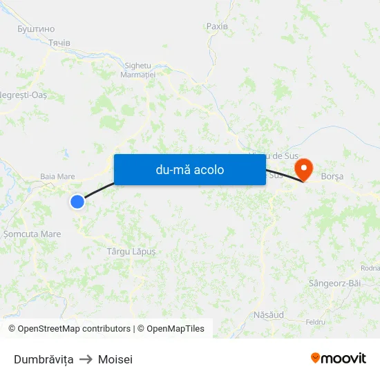 Harta de Dumbrăvița către Moisei