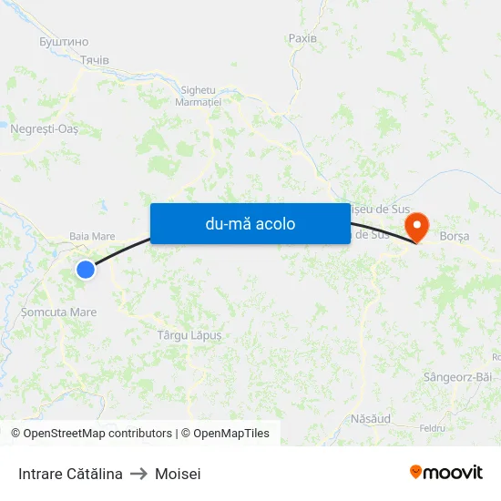 Harta de Intrare Cătălina către Moisei