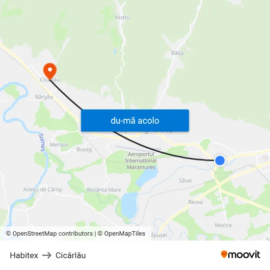 Harta de Habitex către Cicârlău