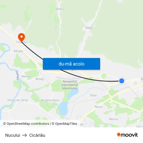 Harta de Nucului către Cicârlău