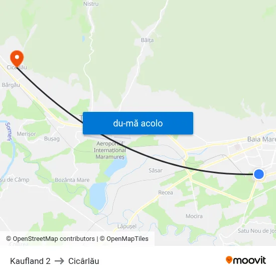 Harta de Kaufland 2 către Cicârlău