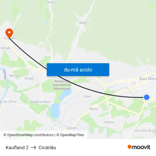 Harta de Kaufland 2 către Cicârlău