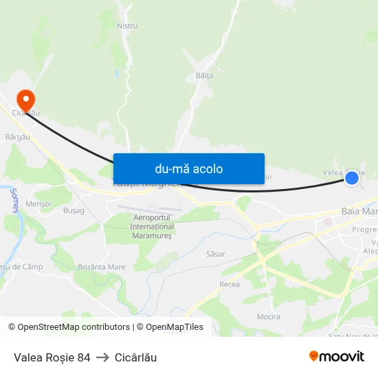 Harta de Valea Roșie 84 către Cicârlău