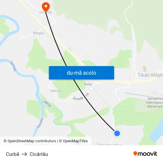 Harta de Curbă către Cicârlău