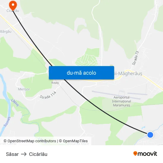 Harta de Săsar către Cicârlău