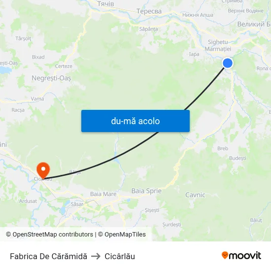 Harta de Fabrica De Cărămidă către Cicârlău