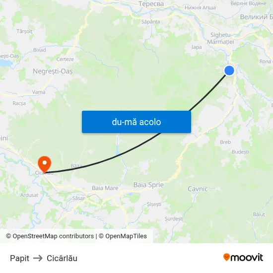 Harta de Papit către Cicârlău