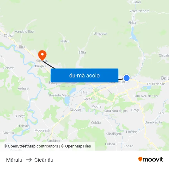 Harta de Mărului către Cicârlău