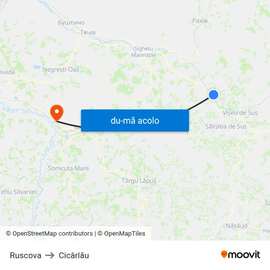 Harta de Ruscova către Cicârlău