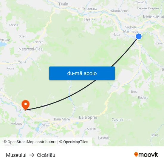 Harta de Muzeului către Cicârlău