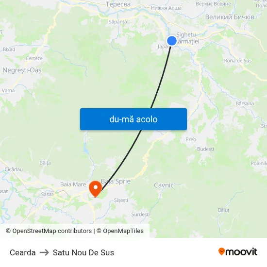 Harta de Cearda către Satu Nou De Sus