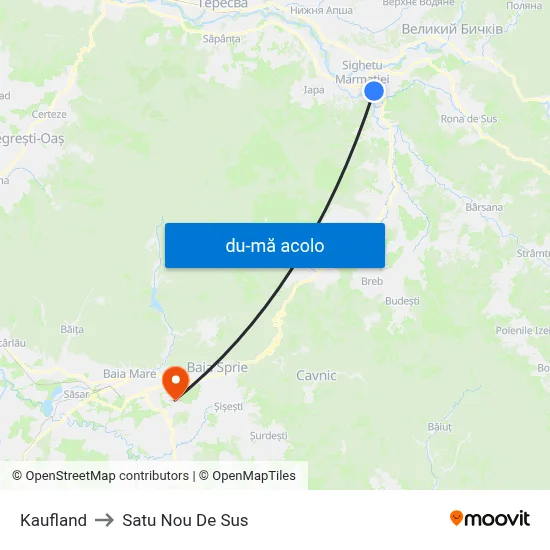 Harta de Kaufland către Satu Nou De Sus