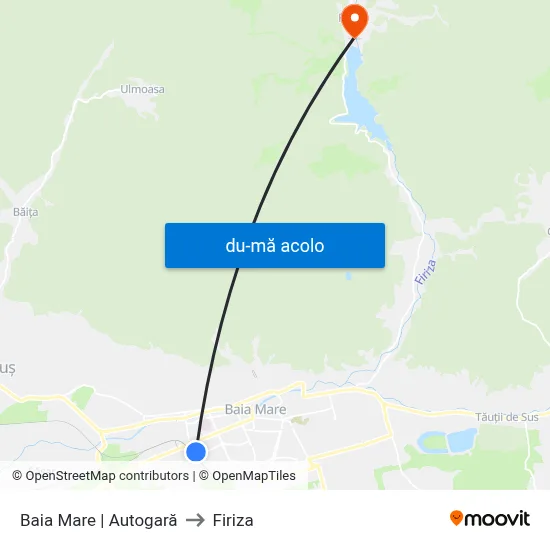 Harta de Baia Mare | Autogară către Firiza