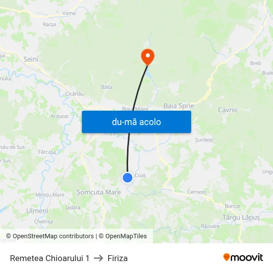 Harta de Remetea Chioarului 1 către Firiza