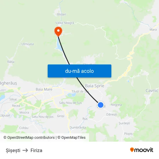 Harta de Șișești către Firiza