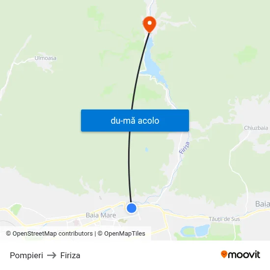 Harta de Pompieri către Firiza