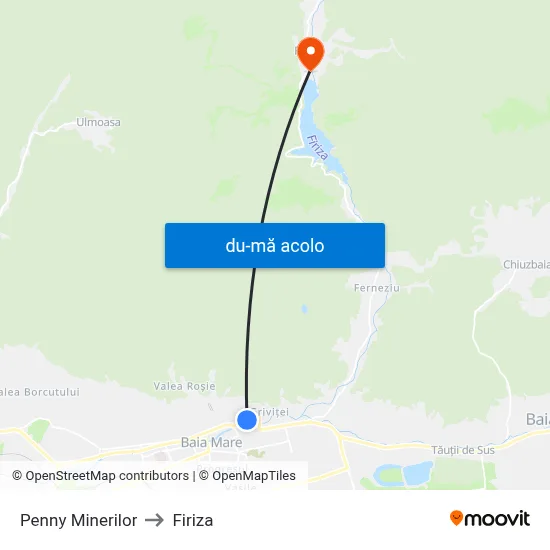 Harta de Penny Minerilor către Firiza