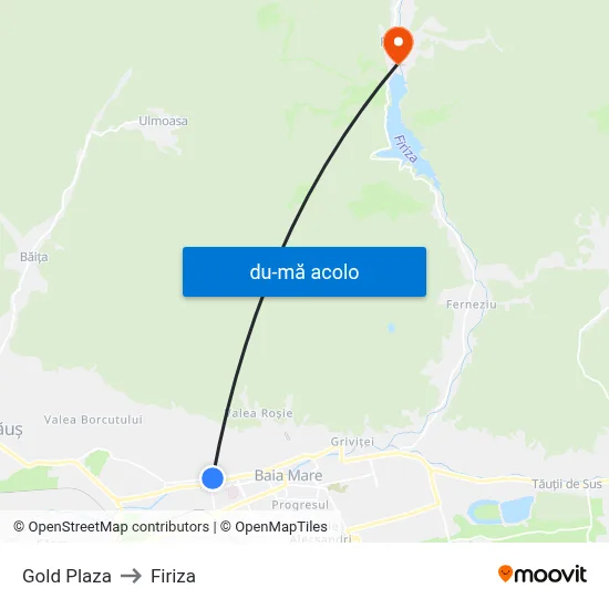 Harta de Gold Plaza către Firiza