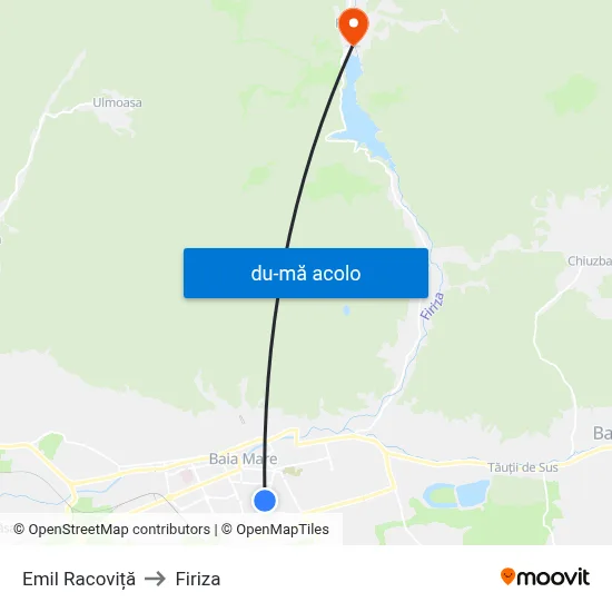 Harta de Emil Racoviță către Firiza