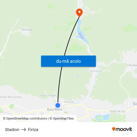 Harta de Stadion către Firiza