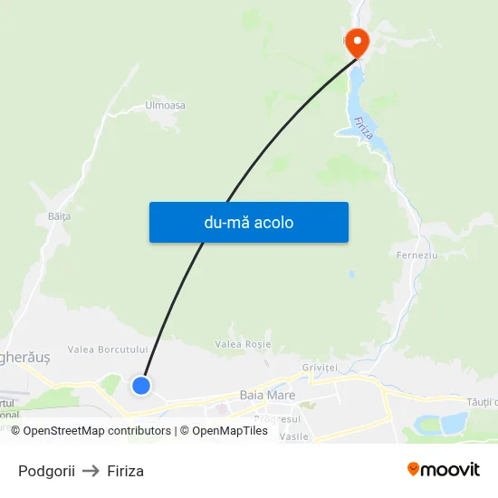 Harta de Podgorii către Firiza