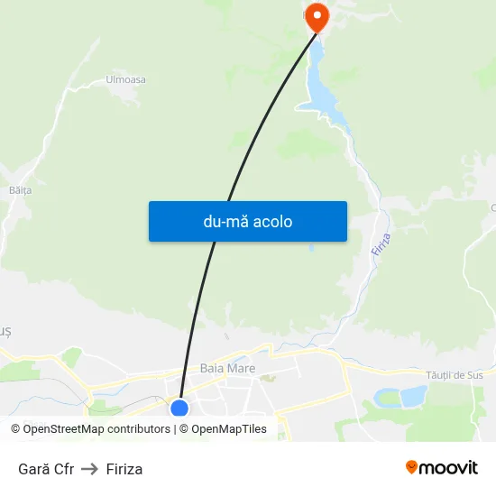 Harta de Gară Cfr către Firiza
