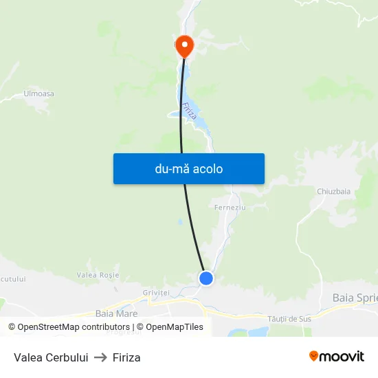 Harta de Valea Cerbului către Firiza