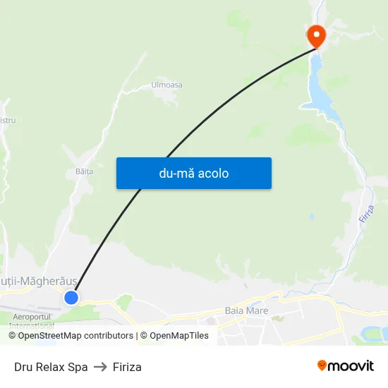 Harta de Dru Relax Spa către Firiza