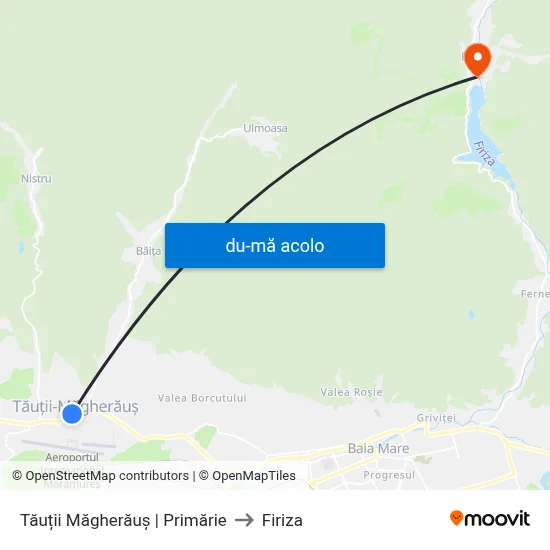 Harta de Tăuții Măgherăuș | Primărie către Firiza
