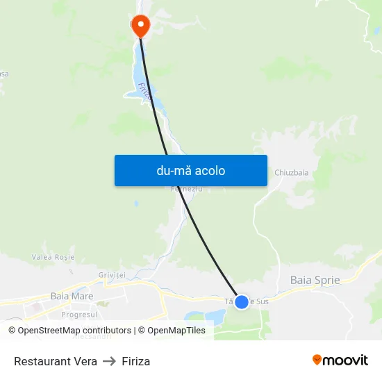 Harta de Restaurant Vera către Firiza