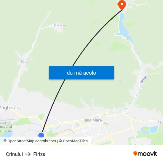 Harta de Crinului către Firiza