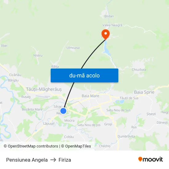 Harta de Pensiunea Angela către Firiza