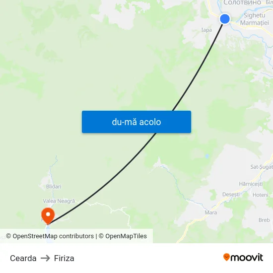 Harta de Cearda către Firiza