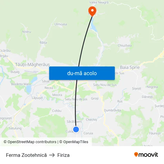 Harta de Ferma Zootehnică către Firiza